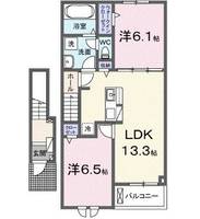 千葉県柏市花野井(アパート)の賃貸物件の間取り