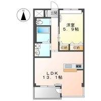 徳島県徳島市東吉野町2(マンション)の賃貸物件の間取り