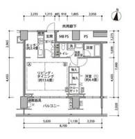東京都江東区東雲1(マンション)の賃貸物件の間取り