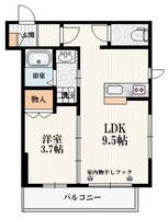 東京都世田谷区代沢1(マンション)の賃貸物件の間取り