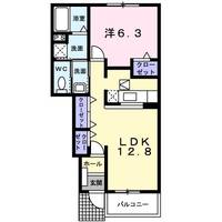 京都府舞鶴市字福来(アパート)の賃貸物件の間取り