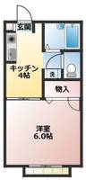 神奈川県横浜市港北区箕輪町2(アパート)の賃貸物件の間取り