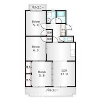 群馬県前橋市南町2(マンション)の賃貸物件の間取り