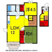 千葉県千葉市稲毛区長沼町(アパート)の賃貸物件の間取り