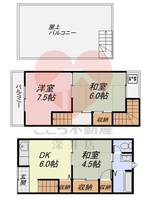 大阪府大阪市生野区勝山北2(一戸建)の賃貸物件の間取り