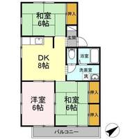 セジュール大田 B棟の間取り