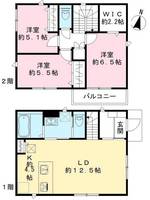 埼玉県桶川市上日出谷南2(一戸建)の賃貸物件の間取り
