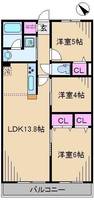 東京都北区東十条2(マンション)の賃貸物件の間取り