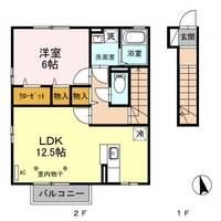 栃木県栃木市大平町富田(アパート)の賃貸物件の間取り