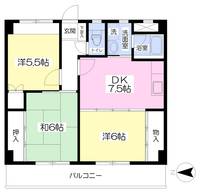 愛媛県松山市空港通3(マンション)の賃貸物件の間取り