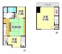 滋賀県大津市長等2(一戸建)の賃貸物件の間取り