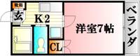 広島県広島市安佐南区上安1(マンション)の賃貸物件の間取り