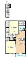 山形県鶴岡市藤浪2(アパート)の賃貸物件の間取り