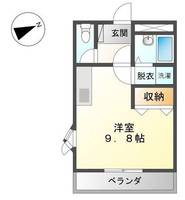 岡山県倉敷市老松町1(アパート)の賃貸物件の間取り