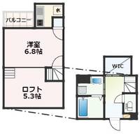 熊本県熊本市中央区本荘6(アパート)の賃貸物件の間取り
