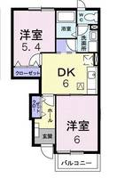 栃木県足利市大沼田町(アパート)の賃貸物件の間取り