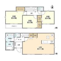 東京都八王子市散田町2(一戸建)の賃貸物件の間取り
