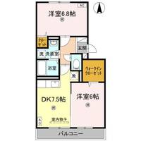高知県高知市杉井流(アパート)の賃貸物件の間取り