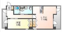 広島県広島市中区東平塚町(マンション)の賃貸物件の間取り