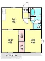 東京都東大和市芋窪6(アパート)の賃貸物件の間取り