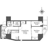 東京都江東区木場5(マンション)の賃貸物件の間取り