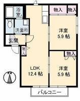 コーポグレイス A棟の間取り