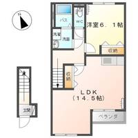 茨城県ひたちなか市大字田彦(アパート)の賃貸物件の間取り