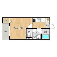 神奈川県伊勢原市高森(アパート)の賃貸物件の間取り