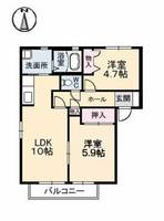 岡山県倉敷市西富井(アパート)の賃貸物件の間取り