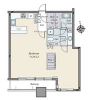 東京都港区芝3(マンション)の賃貸物件の間取り