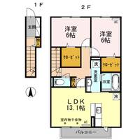 高知県高知市福井町(アパート)の賃貸物件の間取り