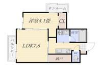 The stars mansion higashitaniyamaの間取り