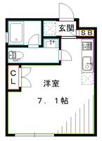 東京都新宿区北新宿1(マンション)の賃貸物件の間取り