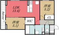 千葉県千葉市若葉区都賀2(マンション)の賃貸物件の間取り