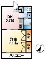 千葉県東金市北之幸谷(アパート)の賃貸物件の間取り