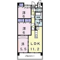 福島県福島市西中央5(マンション)の賃貸物件の間取り