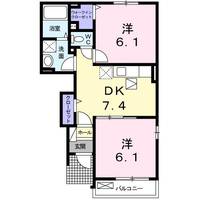 福岡県直方市大字感田(アパート)の賃貸物件の間取り