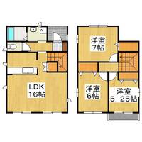 岡山県岡山市中区国富(一戸建)の賃貸物件の間取り