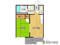 轟木ハイツ D棟の間取り