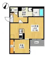 GRANDTIC 西阿知の間取り