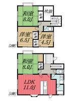 千葉県市原市国分寺台中央4(一戸建)の賃貸物件の間取り