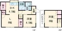 兵庫県高砂市中島1(一戸建)の賃貸物件の間取り