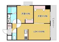 大阪府東大阪市菱屋西5(マンション)の賃貸物件の間取り