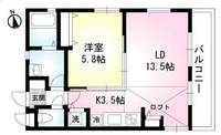 神奈川県伊勢原市東大竹(アパート)の賃貸物件の間取り