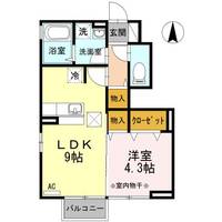 福島県福島市瀬上町字柳沼(アパート)の賃貸物件の間取り