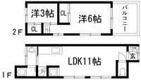 兵庫県宝塚市中野町(一戸建)の賃貸物件の間取り
