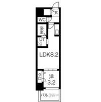 広島県広島市中区東平塚町(マンション)の賃貸物件の間取り