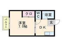 福岡県福岡市中央区警固2(アパート)の賃貸物件の間取り