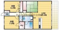 大阪府大阪市北区長柄西1(マンション)の賃貸物件の間取り