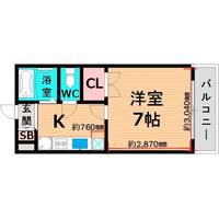 大阪府大阪市鶴見区浜3(アパート)の賃貸物件の間取り
